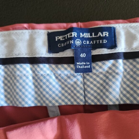 Peter Millar Shorts Crown Crafted  Shackleford Hybrid Performance Red Mens 40 - Picture 6 of 11